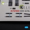 KELIK K72103 CH-47A interior 3D decals for Trumpeter kit 1/72